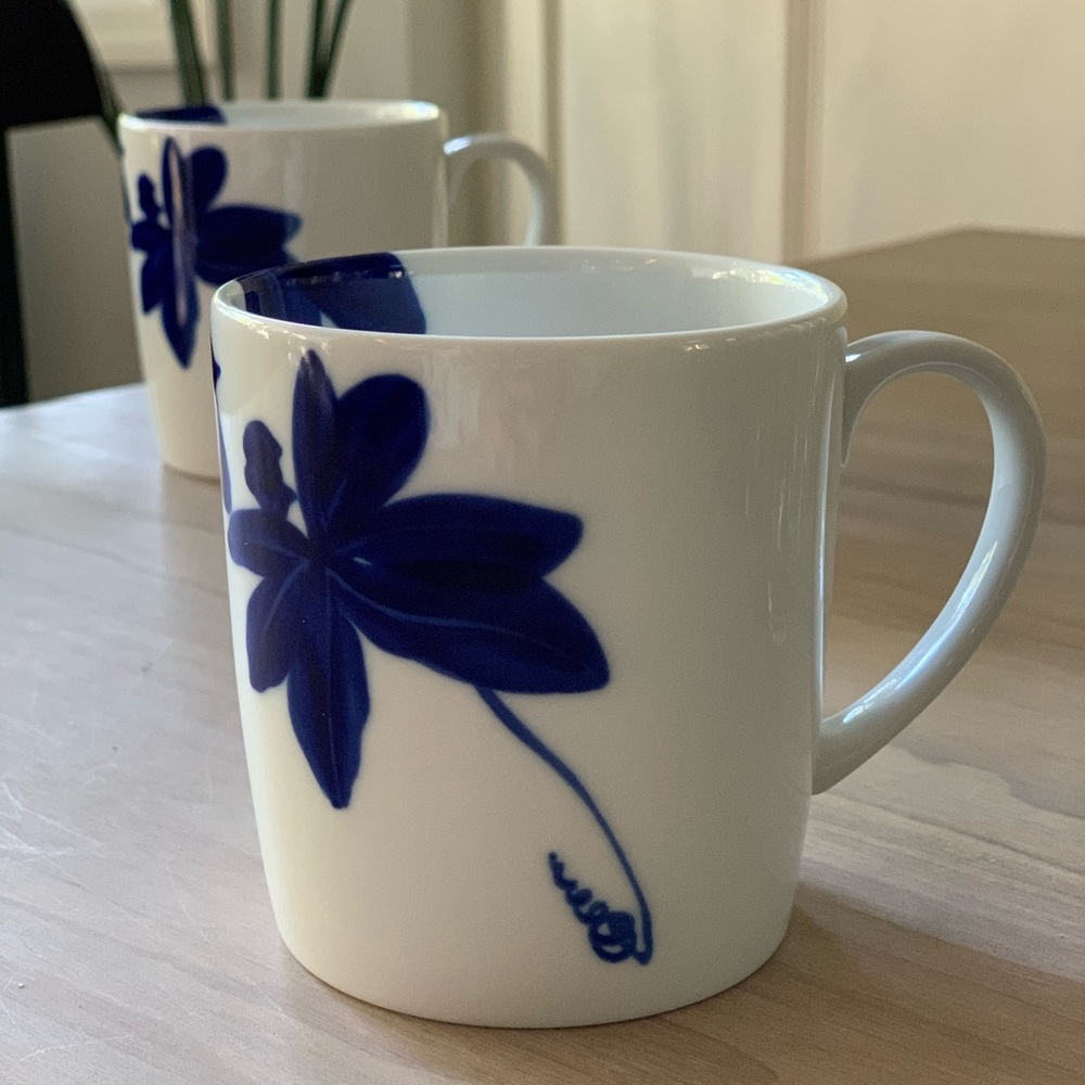 RARE Two Tiffany Vines Coffee Mugs by Tiffany & Co.